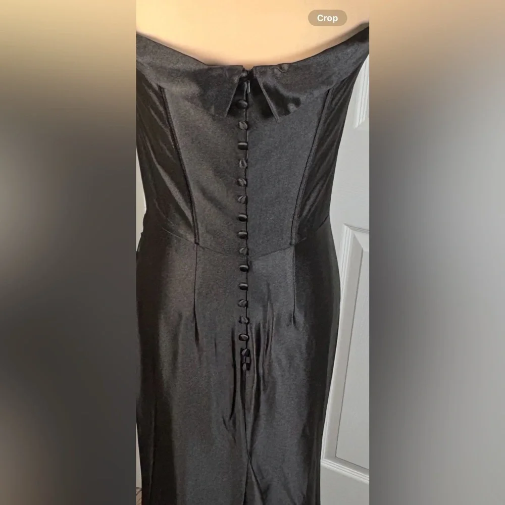 GALINA SIGNATURE Sculpting Black‎ Satin Tank Dress STYLE# GS290220 NWT Size 8